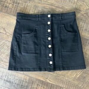 Denim black skirt